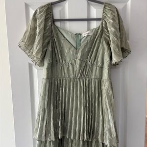 Bohme Sage Green Midi Dress